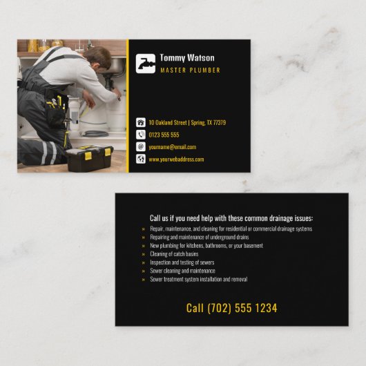 Hoofdloodgieter | Handig Man Visitekaartje (Voorkant / Achterkant)