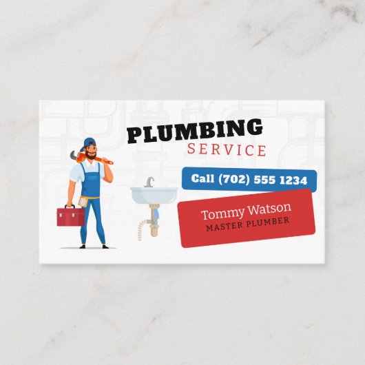 Hoofdloodgieter | Handig Man Visitekaartje (Voorkant)