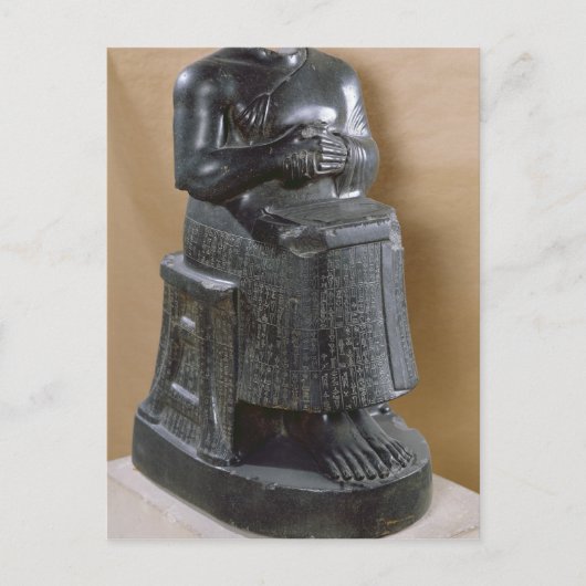 Hoofdloos standbeeld van prins Gudea als Briefkaart (Voorkant)