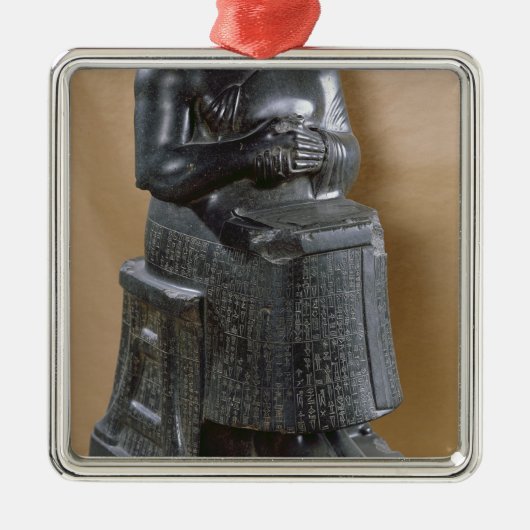 Hoofdloos standbeeld van prins Gudea als Metalen Ornament (Voorkant)