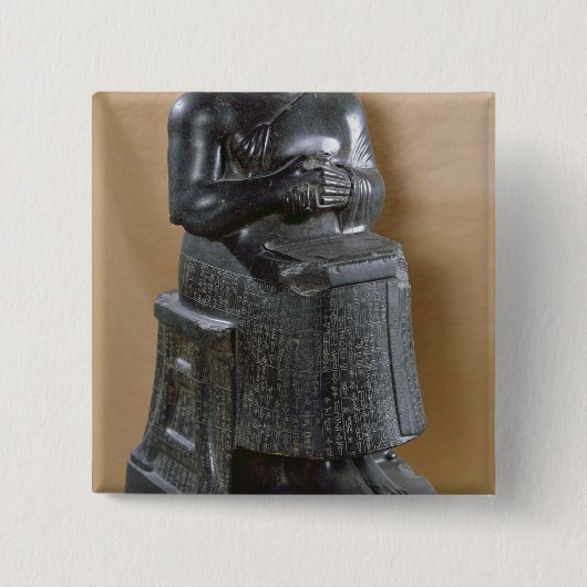 Hoofdloos standbeeld van prins Gudea als Vierkante Button 5,1 Cm (Voorkant)