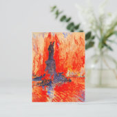 Hoofdloos Vrijheidsbeeld met NYC in vlammen Briefkaart (Staand voorkant)