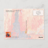 Hoofdloos Vrijheidsbeeld met NYC in vlammen Briefkaart (Achterkant)