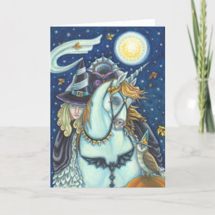 HOOFDLOZE HORSEMAN GOTHIC WITCH, UNICORN & OWL lee Kaart
