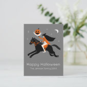 Hoofdloze Horseman halloween Briefkaart (Staand voorkant)