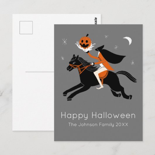 Hoofdloze Horseman halloween Briefkaart (Voorkant / Achterkant)