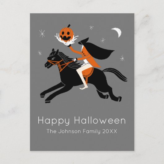 Hoofdloze Horseman halloween Briefkaart (Voorkant)