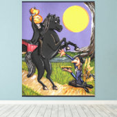 Hoofdloze Horseman Ichabod Crane Exchange Hallowee Canvas Afdruk (Insitu (Houten vloer))