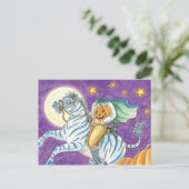 Hoofdloze Horseman op Zebra Briefkaart (Staand voorkant)