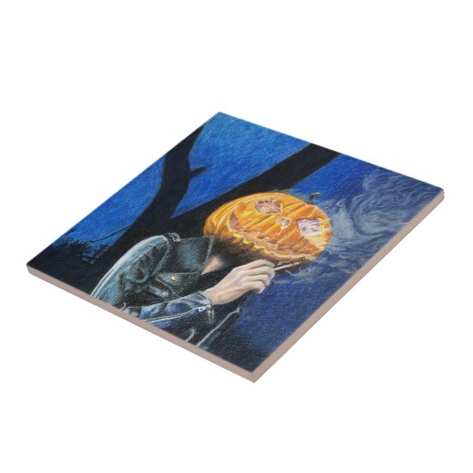 Hoofdloze motorfiets tegeltje (Zijkant)