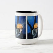 Hoofdloze motorfiets tweekleurige koffiemok (Voorkant rechts)