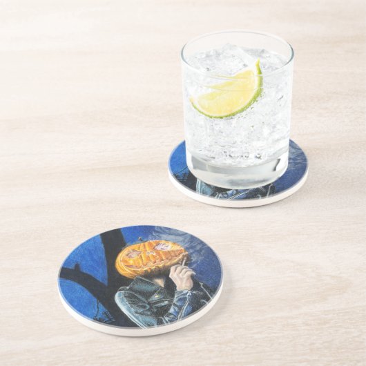 Hoofdloze motorfiets zandsteen onderzetter (Zijkant)