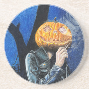 Hoofdloze motorrijder zandsteen onderzetter