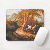 Hoofdloze paardenraan die de kraan van de ijskast muismat (Met muis)