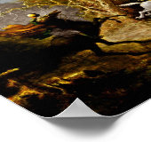 Hoofdloze paardenraan die de kraan van de ijskast  poster (Hoek)