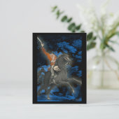 Hoofdloze ruiter met schedel briefkaart (Staand voorkant)