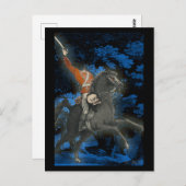 Hoofdloze ruiter met schedel briefkaart (Voorkant / Achterkant)