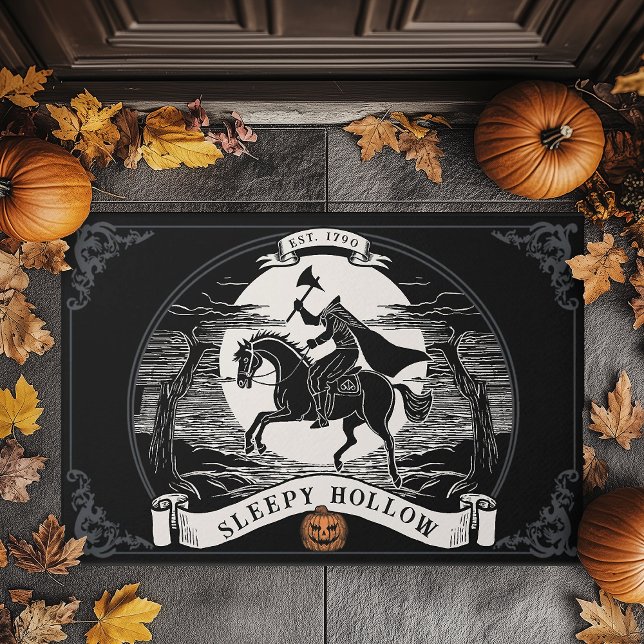 Hoofdloze Ruiter Sleepy Hollow Halloween Deurmat (Creator heeft geüpload)