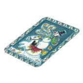 HOOFDLOZE RUITER SNEEUWMAN, XMAS HALLOWEEN HUMOR, MAGNEET (Linkerzijde)