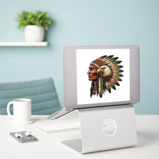 Hoofdman & Adelaar Sticker (Laptop op bureau)