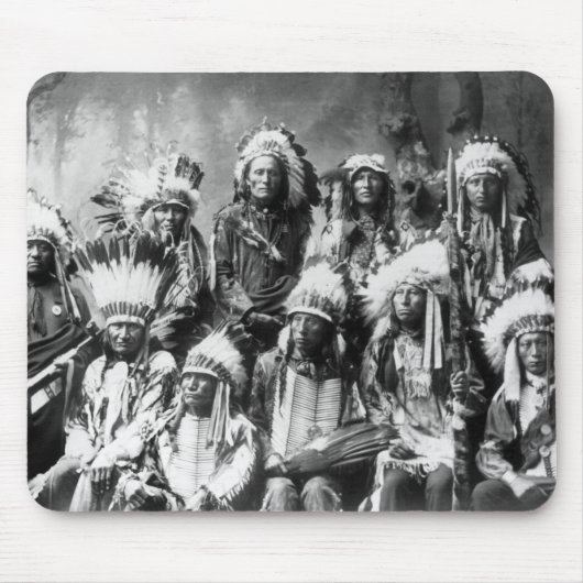 Hoofdman Red Cloud & Andere Hoofdmannen, 1899 Muismat (Voorkant)
