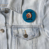 Hoofdman tunga van de stam lickasnatchee vieze gra ronde button 5,7 cm (In situ)