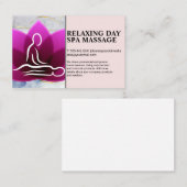 Hoofdmassage | Dag Spa Lotus Flower Logo Visitekaartje (Voorkant / Achterkant)