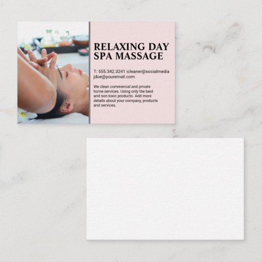Hoofdmassage | Day Spa Visitekaartje (Voorkant / Achterkant)