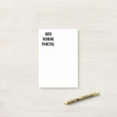Hoofdmedewerker hard werken post-it® notes (Op bureau)