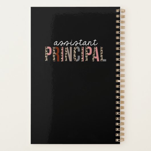 Hoofdmedewerker Leopard Print Funny Gift Planner (Achterkant)