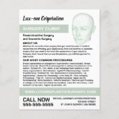 Hoofdmodel, plastische chirurg, plastische chirurg flyer (Voorkant)