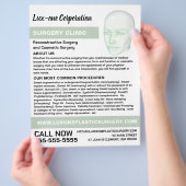 Hoofdmodel, plastische chirurg, plastische chirurg flyer (Hand)