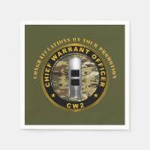 Hoofdofficier bevelschrift 2 (CW2) Bevordering Servet (Voorkant)
