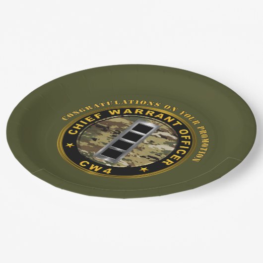 Hoofdofficier bevelschrift 4 (CW4) Bevordering Papieren Bordje (Gekanteld)