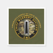 Hoofdofficier van het bevel 5 (CW5) Bevordering Servet (Voorkant)