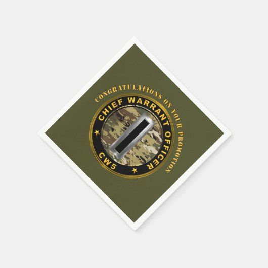 Hoofdofficier van het bevel 5 (CW5) Bevordering Servet (Hoek)