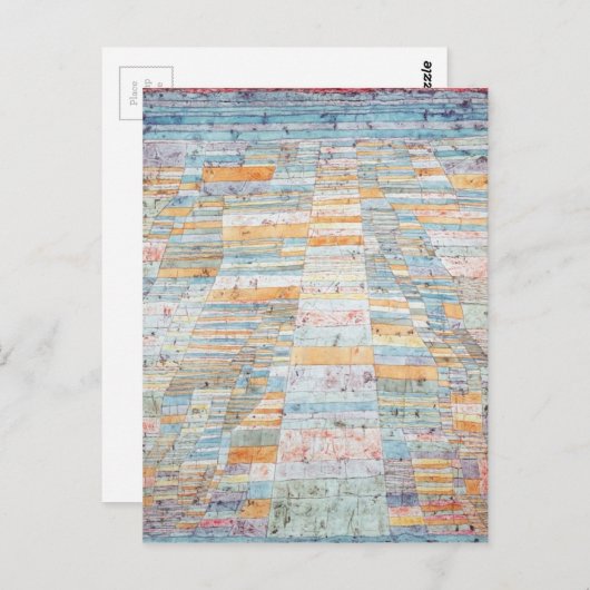 Hoofdpad en doorgang door Paul Klee Briefkaart (Voorkant / Achterkant)