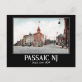 Hoofdpagina. Passaic NJ, Vintage 1909 Briefkaart (Voorkant)