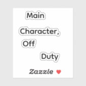 Hoofdpersonage, Buiten Dienst Sticker (Vel)
