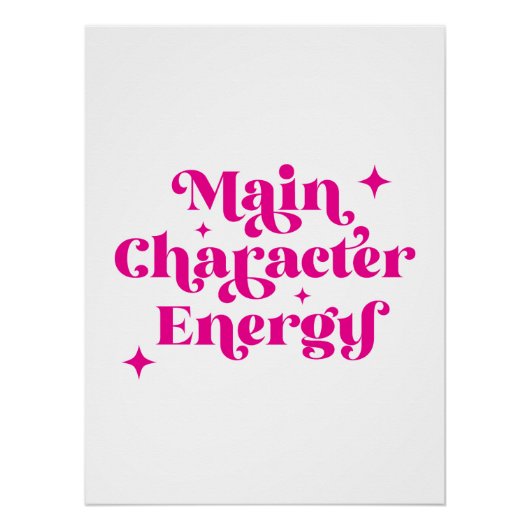 Hoofdpersonage Energy Pink Perfect Poster (Voorkant)