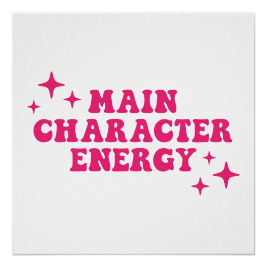 Hoofdpersonage Energy Pink Perfect Poster (Voorkant)