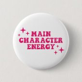 Hoofdpersonage Energy Pink Ronde Button 5,7 Cm (Voorkant)