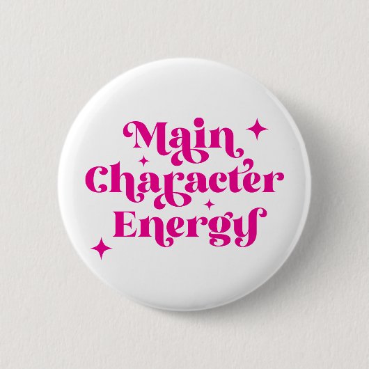 Hoofdpersonage Energy Pink Ronde Button 5,7 Cm (Voorkant)