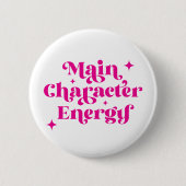 Hoofdpersonage Energy Pink Ronde Button 5,7 Cm (Voorkant)