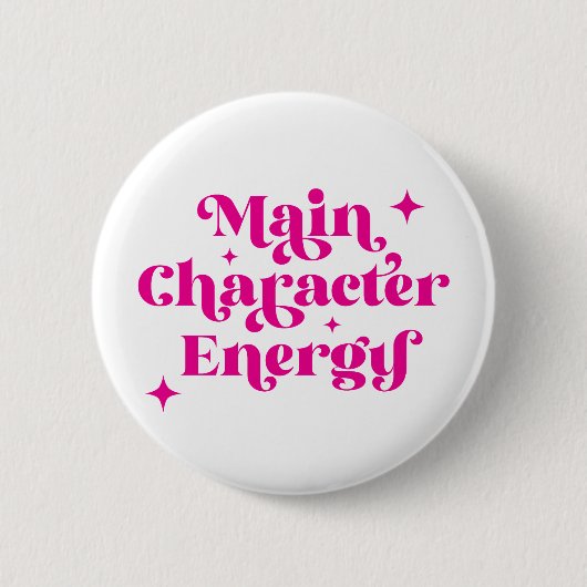 Hoofdpersonage Energy Pink Ronde Button 5,7 Cm (Voorkant)
