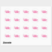 Hoofdpersonage Energy Pink Ronde Sticker (Vel)