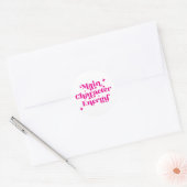 Hoofdpersonage Energy Pink Ronde Sticker (Envelop)