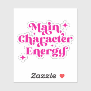 Hoofdpersonage Energy Pink Sticker