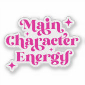 Hoofdpersonage Energy Pink Sticker (Voorkant)