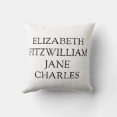 Hoofdpersonages uit Pride and Prejudice Kussen (Achterkant)